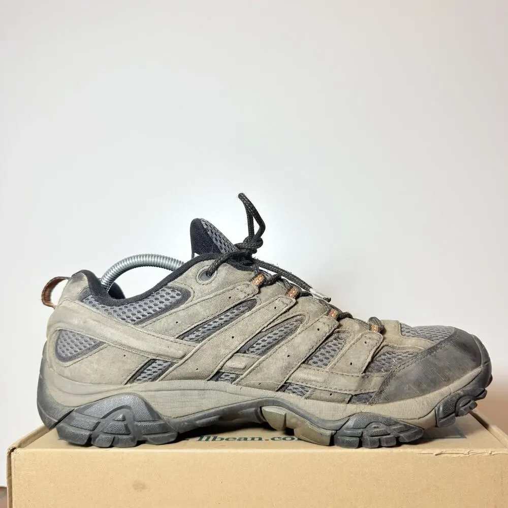Men's 11.5 Merrell Moab 3 Waterproof Hiking Shoes Brown Gray Beluga Low Top